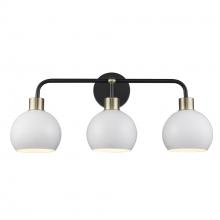  22533 BKAG-WH - Indigo Vanity Lighting Black/Antique Gold White